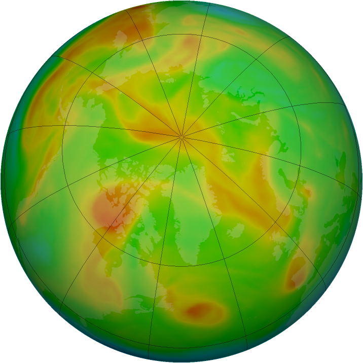 Arctic ozone map for 16 May 2005